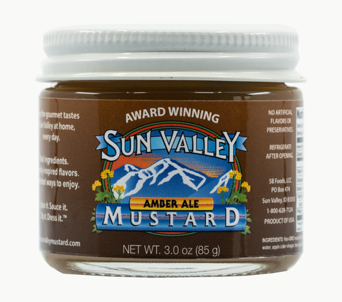 Amber Ale Mustard, 3oz - Sun Valley Mustard
