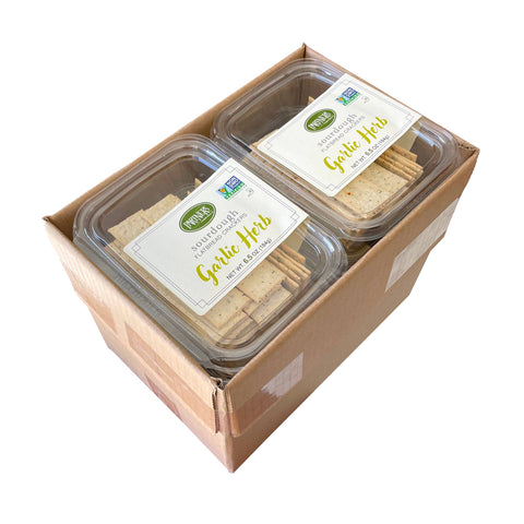 Sourdough Garlic Herb Flatbread Crackers - Partners Crackers