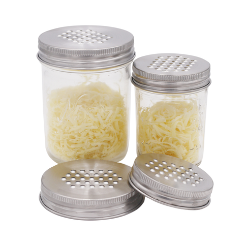 Grater / Shredder Lid for Mason Jars: Wide mouth - Mason Jar Lifestyle