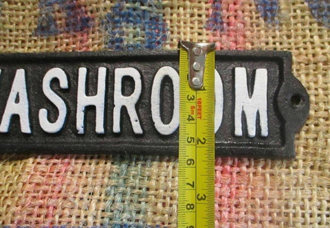Washroom - Cast Iron Sign - Midwest Craft House