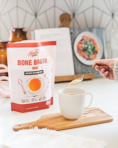 Beef Bone Broth Powder, 16 oz - Hearthy Foods