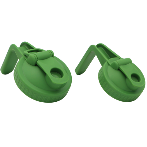 Pour & Store Pitcher Lid with Handle for Mason Jars: Leaf Green, Wide mouth - Mason Jar Lifestyle