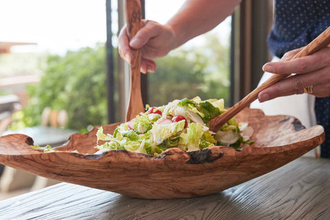 Italian Olivewood Root Salad Bowl: Medium - Verve Culture