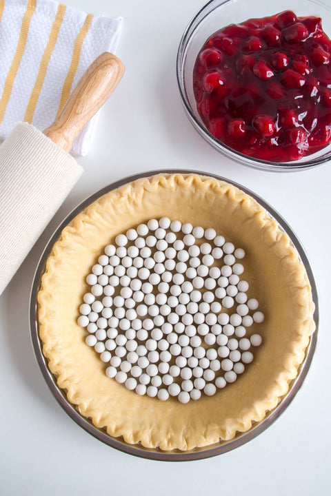 Ceramic Pie Weights with Mason Jar, 9.5 Ounce - Fox Run Brands