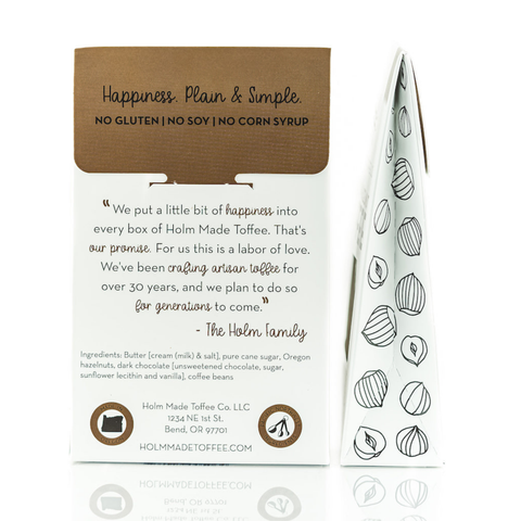 Espresso - Oregon Hazelnut Toffee, 4 oz - Holm Made Toffee Co.