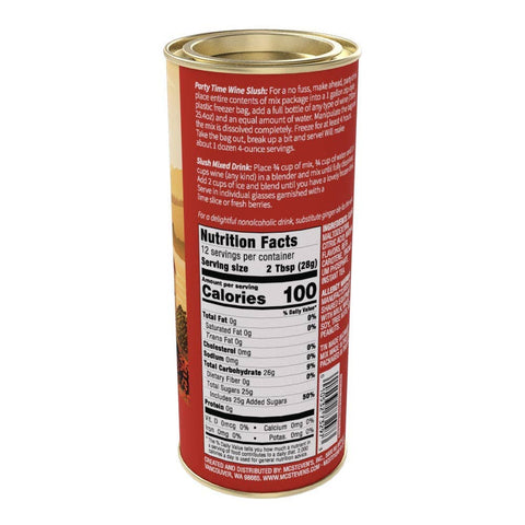 Red or White Wine Slush - Peach Mango, 12oz Round Tin - McSteven's