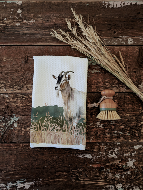 Goat Farm Animal Kitchen Tea Towel - Middlefork Farmhouse Co.