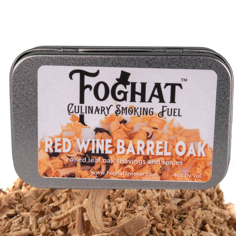 Foghat Culinary Smoking Fuel: Red Wine Barrel Oak, 4oz - ThousandOaksBarrelCo.