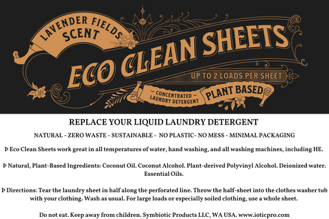 Laundry Detergent Sheets, 100 Sheets - Symbiotic Products LLC