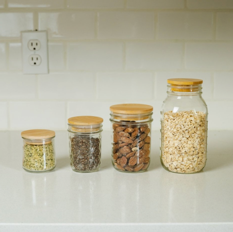 Bamboo Mason Jar Lid, Standard Mouth - Bamboo Switch