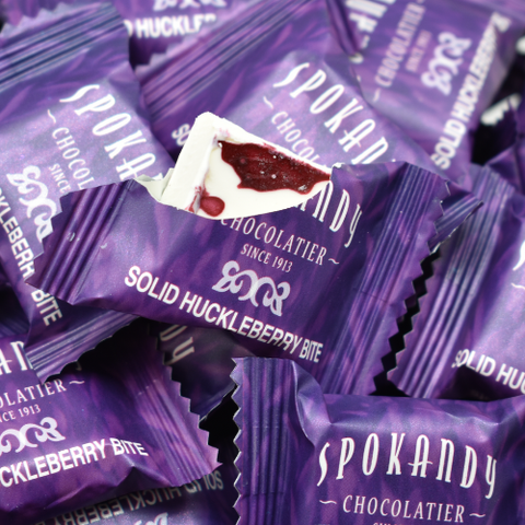 Huckleberry Bites, 0.23 oz each - Spokandy Chocolatier