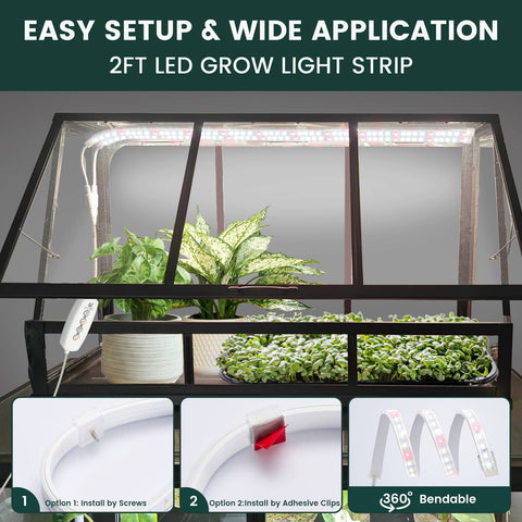 3 Pk FLEX GROW, Transparent Tube LED Grow Light, 6500K - My City Garden