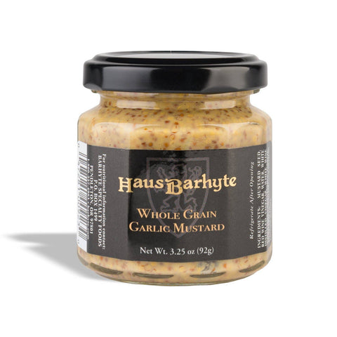 Haus Barhyte Whole Grain Garlic Mustard, 3.25 oz mini - Suzie's Organics and More