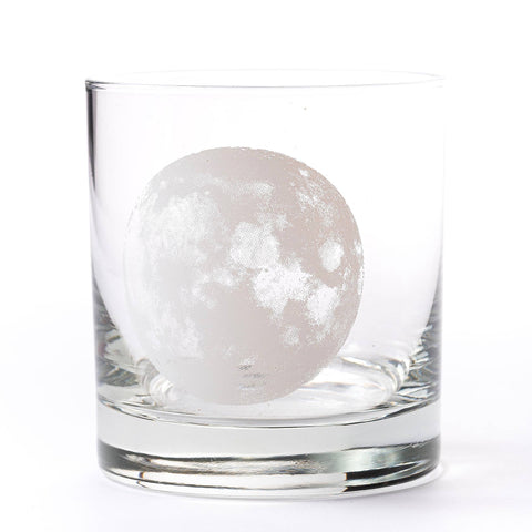 Full Moon Whiskey Glasses, 11 oz, Single - Black Lantern