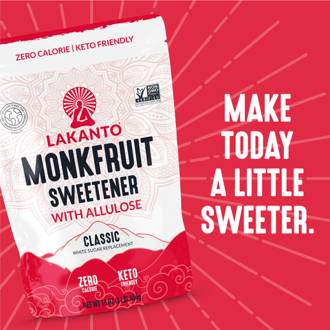 Classic Monkfruit Sweetener with Allulose, 1 lb - Lakanto