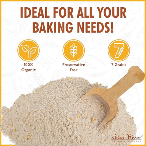 Organic 7 Grain Bread Flour 18oz - Great River Milling