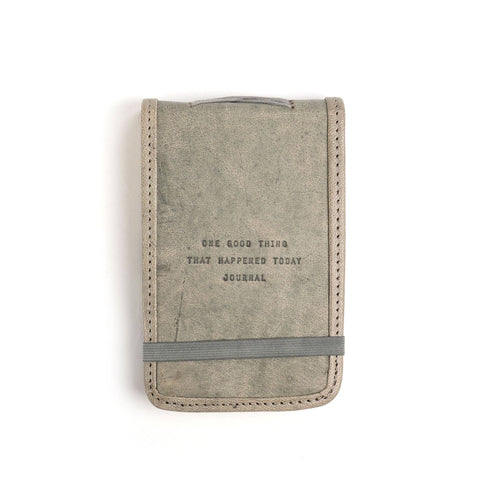 One Good Thing Leather Journal, 6"x4" Stone - Sugarboo & Co
