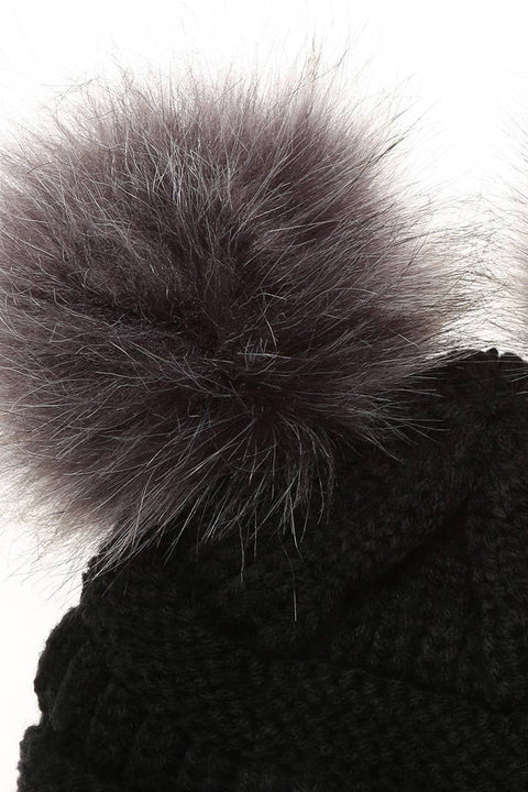 Off White Kids Winter Beanie Hat with Double Pom Pom - Kids - One Size - Fashion City