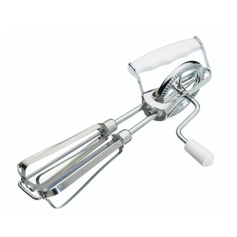 Stainless Steel Manual Hand Mixer, White, 10" x 5" - Fox Run Brands