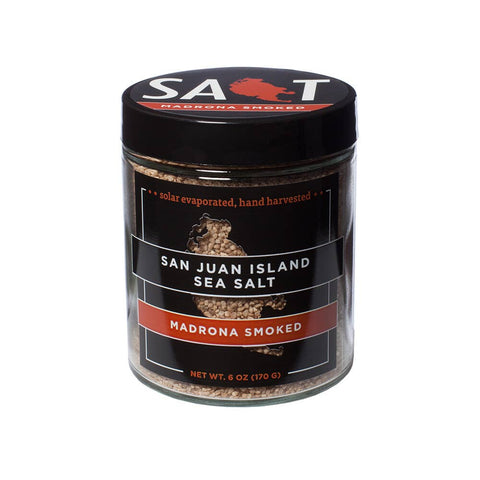 Madrona Smoked Sea Salt, 6oz Jar - San Juan Island Sea Salt