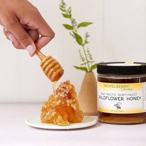 Raw Wildflower Honey, 20oz - Mickelberry Gardens