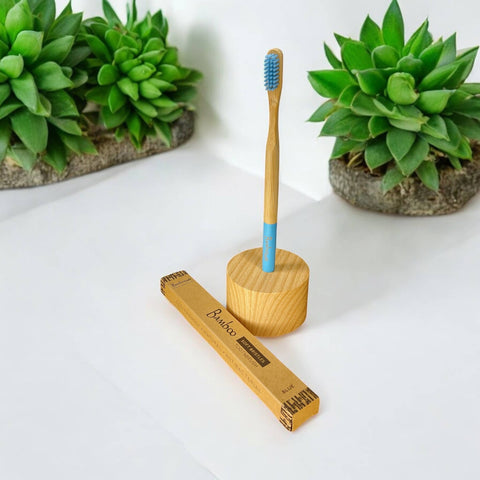 Adult Bamboo Toothbrush, White - Bamboo Switch