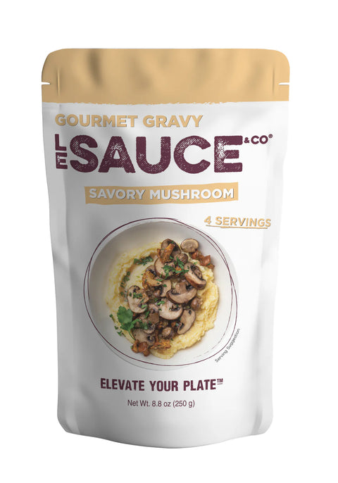 Savory Mushroom Gourmet Gravy, 4 Servings, 8.8 oz - Sauce Le Sauce & Co