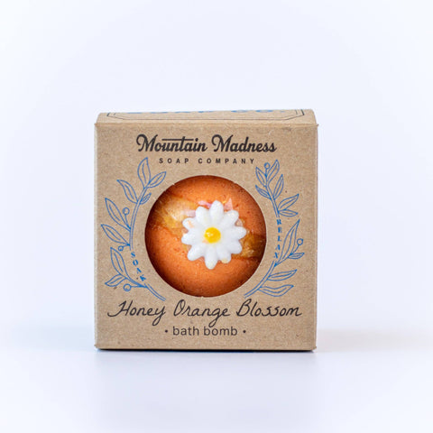 Honey Orange Blossom Bath Bomb - Mountain Madness Soap Co.