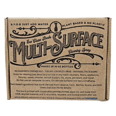 Multi-Surface Cleaner Sheets - Makes 20 bottles - Symbiotic Products LLC