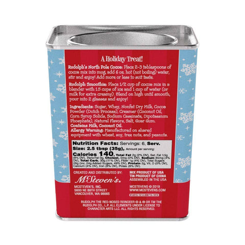 Rudolph The Red-Nosed Reindeer© North Pole Cocoa Mix, 8oz Tin - McSteven's