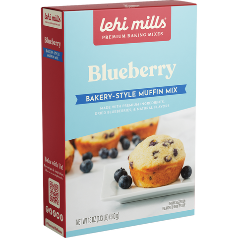 Blueberry Muffin Mix: 18 oz Box - Lehi Mills