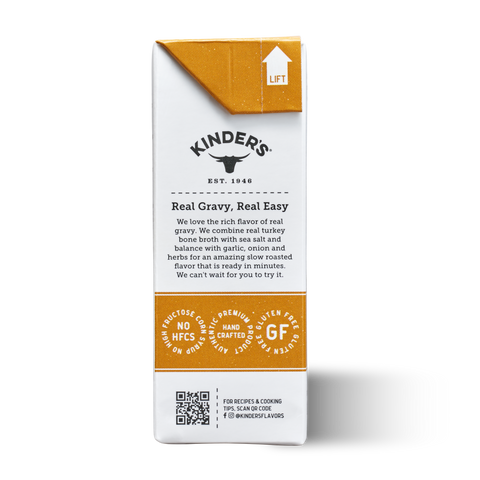 Roasted Turkey Bone Broth Gravy (Liquid), 14 oz - Kinder's Sauces & Seasonings