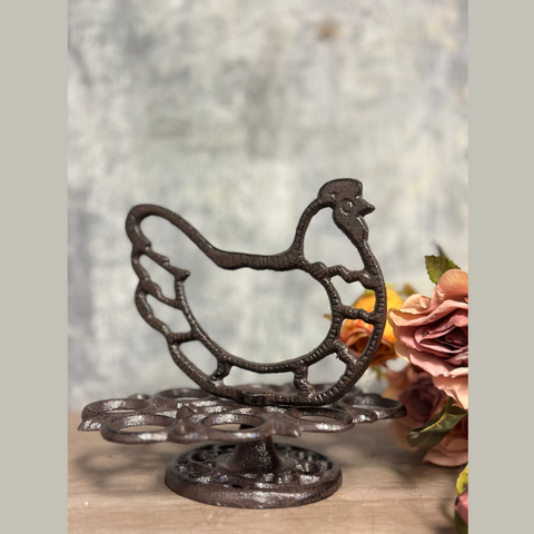 Cast Iron Egg Holder, 4.75"x7.25"x6.25" - Vagabond Vintage