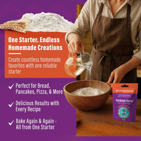 Sourdough Starter, Organic, Non-GMO, Freeze Dried, 12 grams - My Rustic Roots