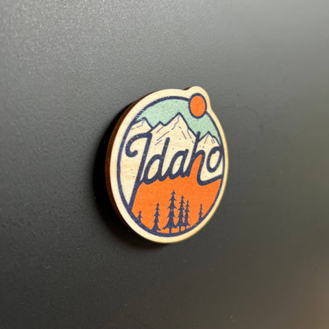 Idaho Peaks, 2" Wooden Magnet