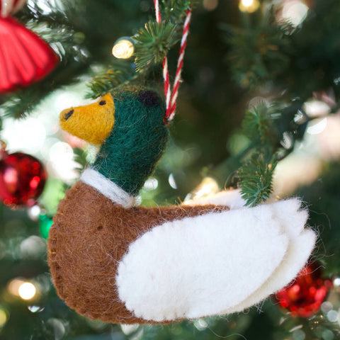 Mallard Duck Felt Wool Christmas Ornament - Ornaments 4 Orphans