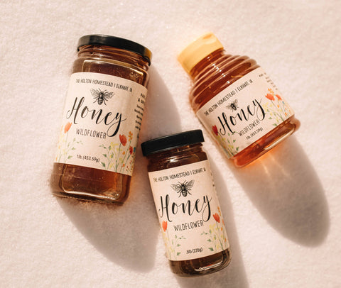 Iowa Wildflower Honey, 1 lb - The Holton Homestead