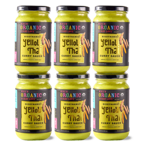 Yellow Thai Curry Sauce, 12.2 fl oz, Biodynamic & Organic - Mike's Organic Curry Love