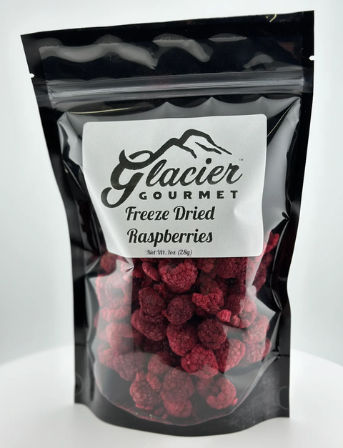 Freeze Dried Raspberries, 1 oz Bag - Glacier Gourmet