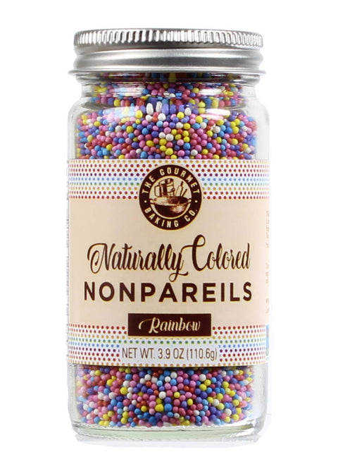 Naturally Colored Rainbow Nonpareils, 3.9 oz - Pepper Creek Farms
