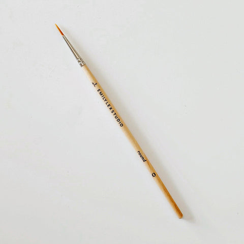 Watercolor Paintbrushes, Wood, set of 5 - Emily Lex Studio