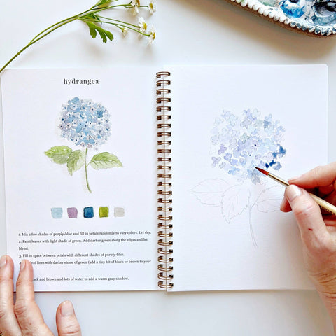 Flowers Watercolor Workbook - Emily Lex Studio