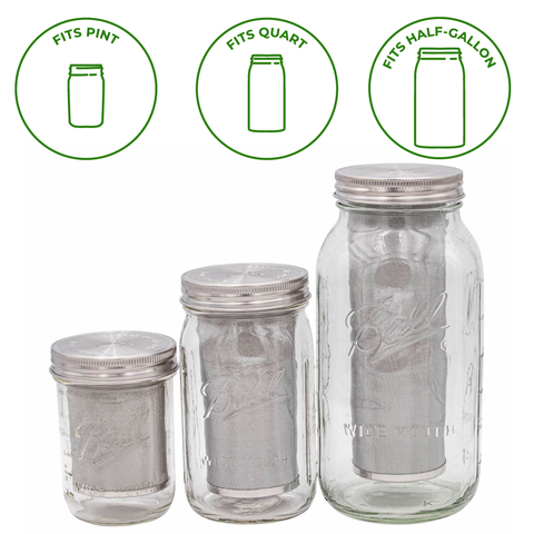 Cold Brew Coffee and Tea Maker Stainless Steel Filter Kit: Half-gallon - Mason Jar Lifestyle
