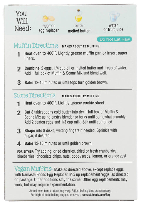 Gluten Free Muffin & Scone Mix, 16 oz - Namaste Foods