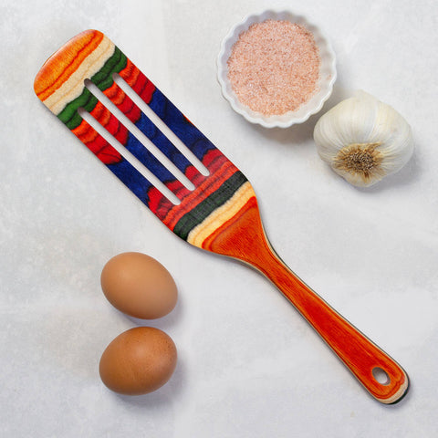Baltique® Marrakesh Colorful Wooden Slotted Spurtle, 13" - Totally Bamboo