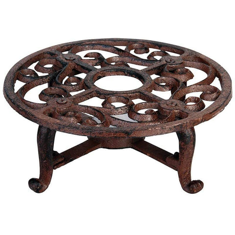 Round Tealight Warmer, Cast Iron, Antique Brown - Esschert Design USA