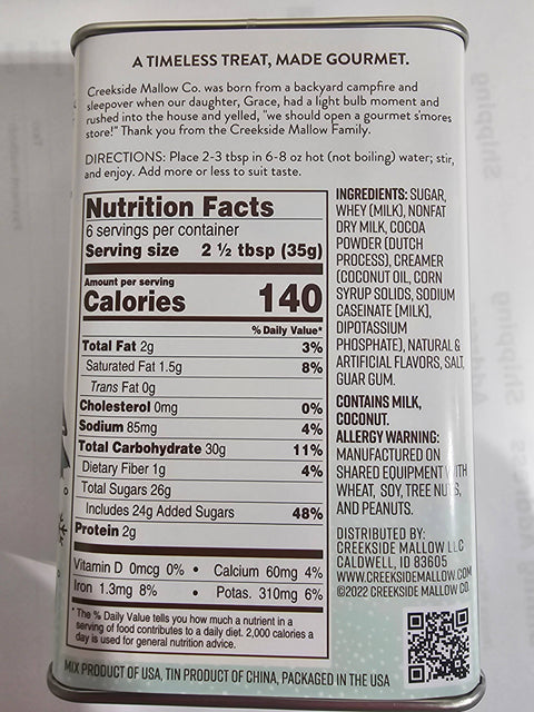 S'mores Hot Chocolate Mix, 8 oz - Creekside Mallow Co.