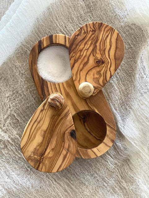 Olive Wood Salt and Pepper Keeper - Scents and Feel