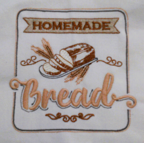 Farmhouse Themed Tea Towels: Homemade Bread - Red Mitten
