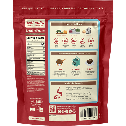 Double Fudge Brownie Mix, 18oz Box - Lehi Mills
